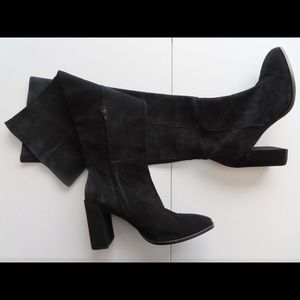 Zara Knee High Boots with Block Heel